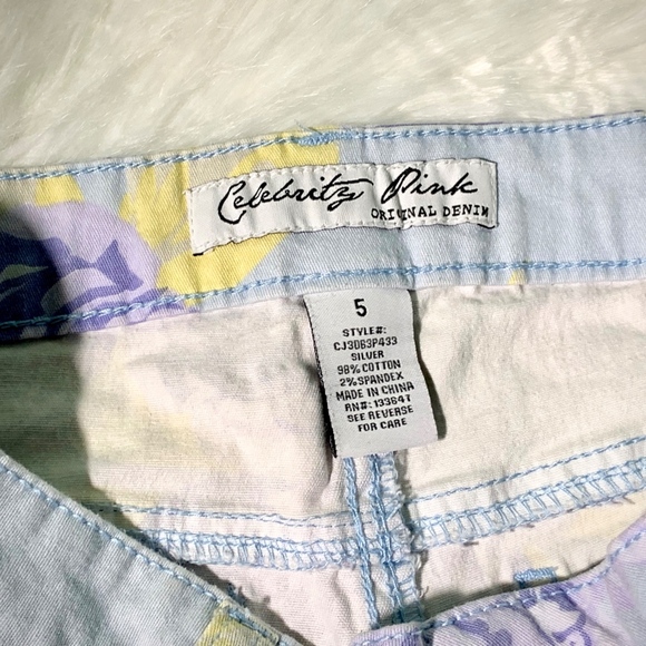 Purple Rose Printed Shorts - Picture 2 of 3